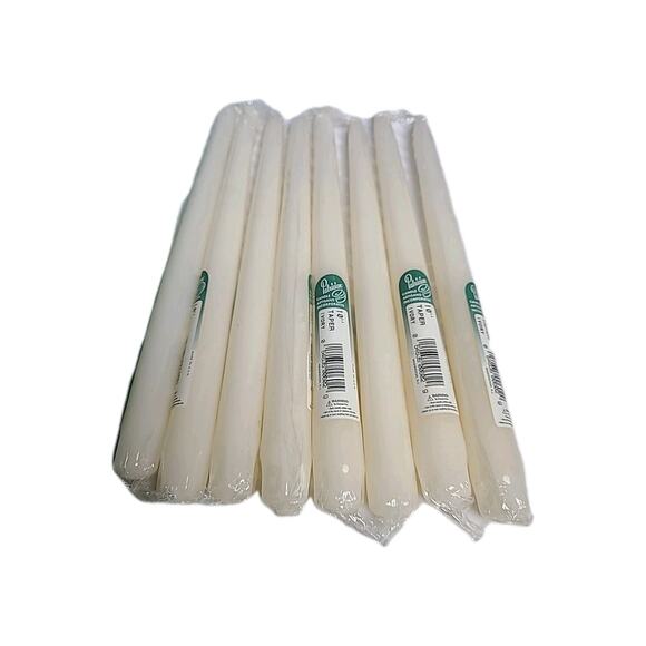 8 Vintage Patrician Taper Candles Cream Ivory 10" Dripless Smokeless Hand Dip - Picture 4 of 4